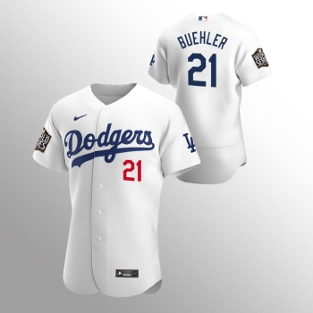 Men's Los Angeles Dodgers #21 Walker Buehler White 2020 World Series Bound stitched Jersey Men's Los Angeles Dodgers #21 Walker Buehler White 2020 World Series Bound stitched Jersey