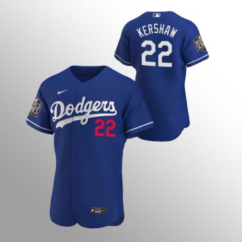 Men's Los Angeles Dodgers #22 Clayton Kershaw Blue 2020 World Series Bound stitched Jersey Men's Los Angeles Dodgers #22 Clayton Kershaw Blue 2020 World Series Bound stitched Jersey