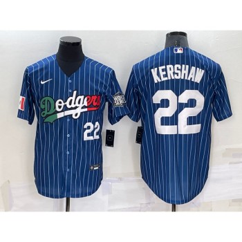 Men's Los Angeles Dodgers #22 Clayton Kershaw Navy Mexico World Series Cool Base Stitched Baseball Jersey Men's Los Angeles Dodgers #22 Clayton Kershaw Navy Mexico World Series Cool Base Stitched Baseball Jersey