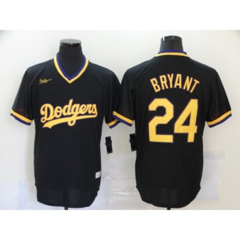 Men's Los Angeles Dodgers #24 Kobe Bryant Black KB Patch Cool Base Stitched Jersey Men's Los Angeles Dodgers #24 Kobe Bryant Black KB Patch Cool Base Stitched Jersey