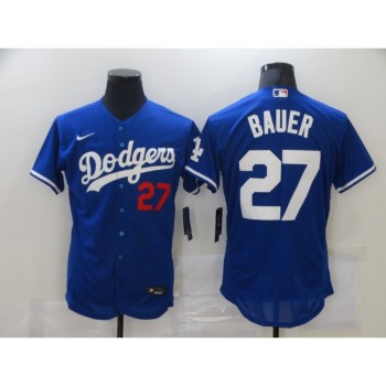 Men's Los Angeles Dodgers #27 Trevor Bauer Blue Flex Base Stitched MLB Jersey Men's Los Angeles Dodgers #27 Trevor Bauer Blue Flex Base Stitched MLB Jersey