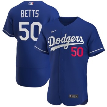 Men's Los Angeles Dodgers #50 Mookie Betts Blue Flex Base Stitched MLB Jersey Men's Los Angeles Dodgers #50 Mookie Betts Blue Flex Base Stitched MLB Jersey