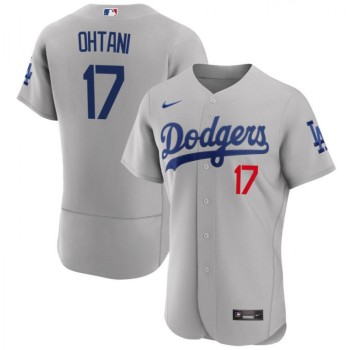 Men's Los Angeles Dodgers #17 Shohei Ohtani Gray 2023 Flex Base Stitched Baseball Jersey Men's Los Angeles Dodgers #17 Shohei Ohtani Gray 2023 Flex Base Stitched Baseball Jersey
