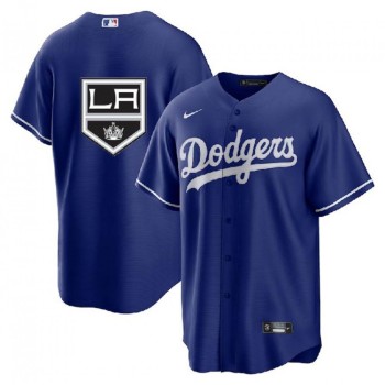 Men's Los Angeles Dodgers & Kings Royal Cool Base Stitched Jersey Men's Los Angeles Dodgers & Kings Royal Cool Base Stitched Jersey