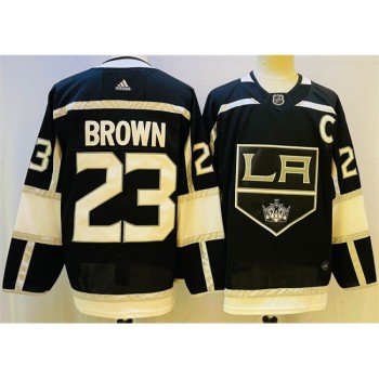 Men's Los Angeles Kings #23 Dustin Brown Black Stitched Jersey