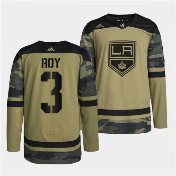 Men's Los Angeles Kings #3 Matt Roy 2022 Camo Military Appreciation Night Stitched Jersey Men's Los Angeles Kings #3 Matt Roy 2022 Camo Military Appreciation Night Stitched Jersey
