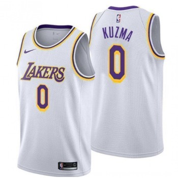Men's Los Angeles Lakers #0 Kyle Kuzma White Stitched NBA Jersey Men's Los Angeles Lakers #0 Kyle Kuzma White Stitched NBA Jersey