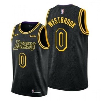 Men's Los Angeles Lakers #0 Russell Westbrook Black Earned Edition Stitched Basketball Jersey Men's Los Angeles Lakers #0 Russell Westbrook Black Earned Edition Stitched Basketball Jersey