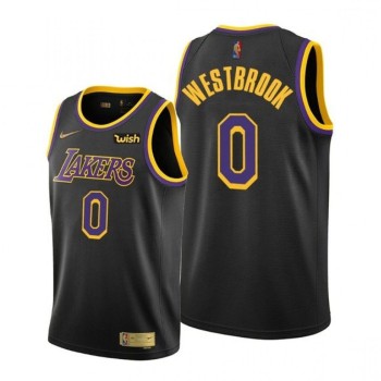 Men's Los Angeles Lakers #0 Russell Westbrook Black/Purple Stitched Basketball Jersey Men's Los Angeles Lakers #0 Russell Westbrook Black/Purple Stitched Basketball Jersey