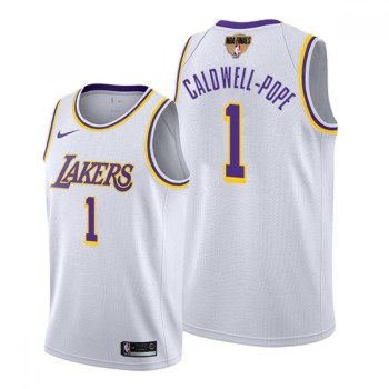 Men's Los Angeles Lakers #1 Kentavious Caldwell-Pope 2020 White Finals Bound Association Edition Stitched Jersey Men's Los Angeles Lakers #1 Kentavious Caldwell-Pope 2020 White Finals Bound Association Edition Stitched Jersey