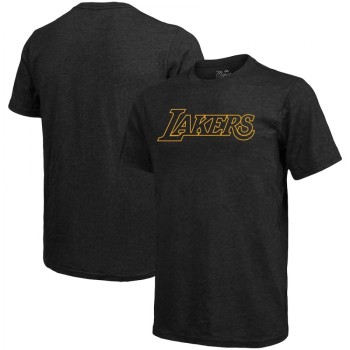Men's Los Angeles Lakers 2020 Black Wordmark Tri-Blend T-Shirt Men's Los Angeles Lakers 2020 Black Wordmark Tri-Blend T-Shirt