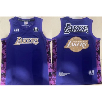 Men's Los Angeles Lakers 2022 Purple Big Team Logo Swingman Jersey Men's Los Angeles Lakers 2022 Purple Big Team Logo Swingman Jersey