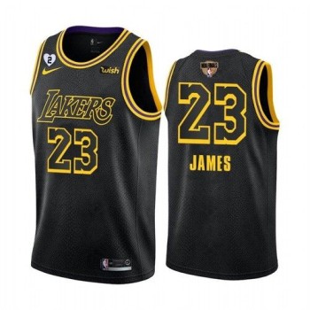 Men's Los Angeles Lakers #23 LeBron James 2020 Black Finals With GiGi Patch Stitched Jersey Men's Los Angeles Lakers #23 LeBron James 2020 Black Finals With GiGi Patch Stitched Jersey