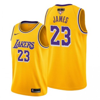 Men's Los Angeles Lakers #23 LeBron James 2020 Gold Finals Bound Icon Edition Stitched Jersey Men's Los Angeles Lakers #23 LeBron James 2020 Gold Finals Bound Icon Edition Stitched Jersey
