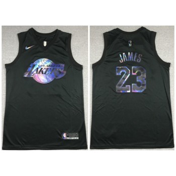 Men's Los Angeles Lakers #23 LeBron James Black Crucial Catch Stitched NBA Jersey Men's Los Angeles Lakers #23 LeBron James Black Crucial Catch Stitched NBA Jersey
