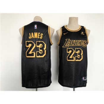 Men's Los Angeles Lakers #23 LeBron James Black Stitched Basketball Jersey Men's Los Angeles Lakers #23 LeBron James Black Stitched Basketball Jersey