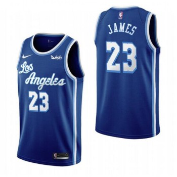 Men's Los Angeles Lakers #23 LeBron James Blue Classic Edition Swingman Stitched Jersey Men's Los Angeles Lakers #23 LeBron James Blue Classic Edition Swingman Stitched Jersey