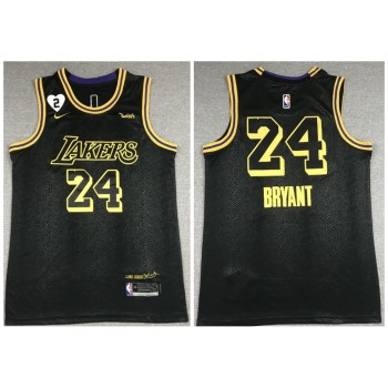 Men's Los Angeles Lakers #24 Kobe Bryant 2020 Black City Edition With GiGi Patch Stitched Jersey Men's Los Angeles Lakers #24 Kobe Bryant 2020 Black City Edition With GiGi Patch Stitched Jersey