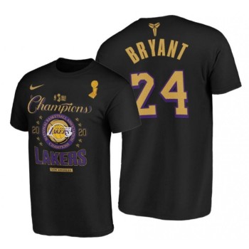 Men's Los Angeles Lakers #24 Kobe Bryant 2020 Black Finals Champions Locker Room T-Shirt Men's Los Angeles Lakers #24 Kobe Bryant 2020 Black Finals Champions Locker Room T-Shirt