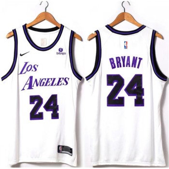 Men's Los Angeles Lakers #24 Kobe Bryant 2022/23 White Stitched Basketball Jersey Men's Los Angeles Lakers #24 Kobe Bryant 2022/23 White Stitched Basketball Jersey