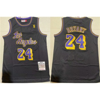 Men's Los Angeles Lakers #24 Kobe Bryant Black Throwback basketball Jersey Men's Los Angeles Lakers #24 Kobe Bryant Black Throwback basketball Jersey