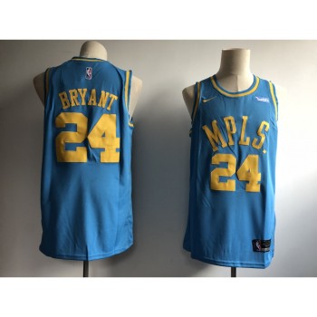 Men's Los Angeles Lakers #24 Kobe Bryant Blue MPLS Wish Stitched NBA Jersey Men's Los Angeles Lakers #24 Kobe Bryant Blue MPLS Wish Stitched NBA Jersey