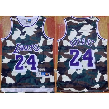 Men's Los Angeles Lakers #24 Kobe Bryant Camo Throwback basketball Jersey Men's Los Angeles Lakers #24 Kobe Bryant Camo Throwback basketball Jersey