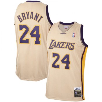 Men's Los Angeles Lakers #24 Kobe Bryant Cream 2008-09 Throwback Stitched Jersey Men's Los Angeles Lakers #24 Kobe Bryant Cream 2008-09 Throwback Stitched Jersey