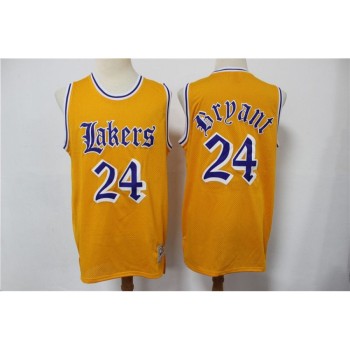 Men's Los Angeles Lakers #24 Kobe Bryant Old English Faded Stitched Jersey Men's Los Angeles Lakers #24 Kobe Bryant Old English Faded Stitched Jersey