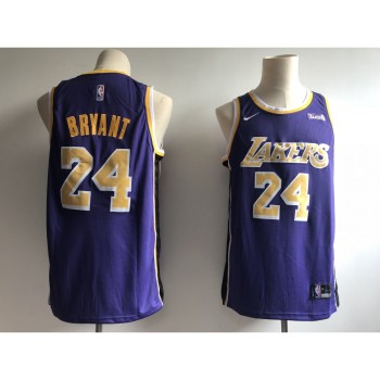 Men's Los Angeles Lakers #24 Kobe Bryant Purple 2018/19 Statement Edition Swingman Stitched NBA Jersey Men's Los Angeles Lakers #24 Kobe Bryant Purple 2018/19 Statement Edition Swingman Stitched NBA Jersey