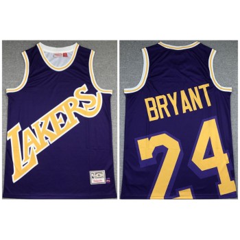 Men's Los Angeles Lakers #24 Kobe Bryant Purple Big Face Stitched Jersey Men's Los Angeles Lakers #24 Kobe Bryant Purple Big Face Stitched Jersey