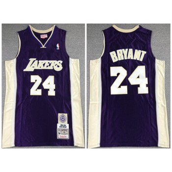 Men's Los Angeles Lakers #24 Kobe Bryant Purple Stitched Jersey Men's Los Angeles Lakers #24 Kobe Bryant Purple Stitched Jersey