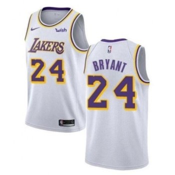 Men's Los Angeles Lakers #24 Kobe Bryant White Stitched NBA Jersey Men's Los Angeles Lakers #24 Kobe Bryant White Stitched NBA Jersey