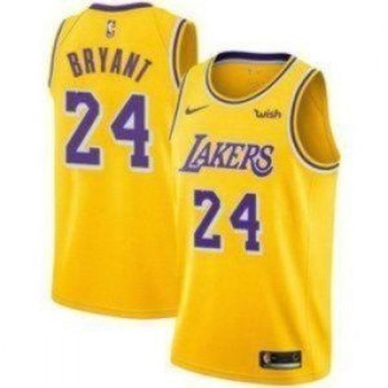 Men's Los Angeles Lakers #24 Kobe Bryant Yellow Stitched NBA Jersey Men's Los Angeles Lakers #24 Kobe Bryant Yellow Stitched NBA Jersey