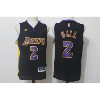 Men's Los Angeles Lakers #2 Lonzo Ball Black Stitched NBA Jersey Men's Los Angeles Lakers #2 Lonzo Ball Black Stitched NBA Jersey