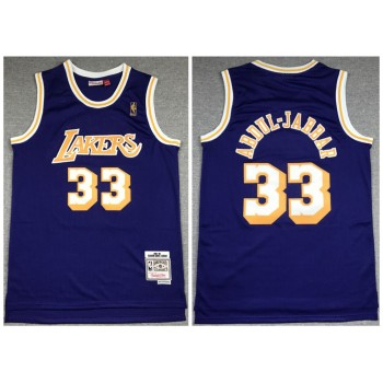 Men's Los Angeles Lakers #33 Kareem Abdul-Jabbar Purple 1994-95 Throwback Stitched Jersey Men's Los Angeles Lakers #33 Kareem Abdul-Jabbar Purple 1994-95 Throwback Stitched Jersey