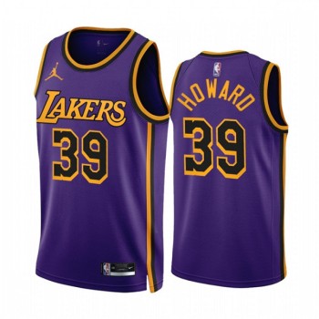 Men's Los Angeles Lakers #39 Dwight Howard 2022/23 Purple Statement Edition Stitched Basketball Jersey Men's Los Angeles Lakers #39 Dwight Howard 2022/23 Purple Statement Edition Stitched Basketball Jersey