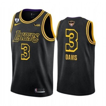 Men's Los Angeles Lakers #3 Anthony Davis 2020 Black Finals Bound With GiGi Patch Stitched Jersey Men's Los Angeles Lakers #3 Anthony Davis 2020 Black Finals Bound With GiGi Patch Stitched Jersey