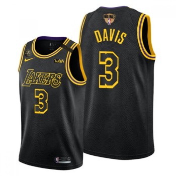 Men's Los Angeles Lakers #3 Anthony Davis 2020 Black Western Conference Champions Stitched Jersey Men's Los Angeles Lakers #3 Anthony Davis 2020 Black Western Conference Champions Stitched Jersey
