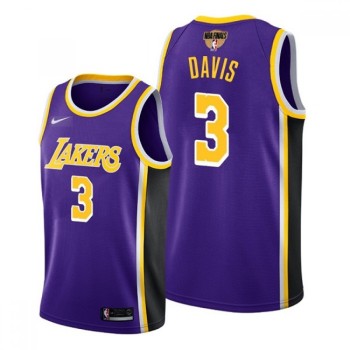 Men's Los Angeles Lakers #3 Anthony Davis 2020 Purple Finals Bound Statement Edition Stitched Jersey Men's Los Angeles Lakers #3 Anthony Davis 2020 Purple Finals Bound Statement Edition Stitched Jersey
