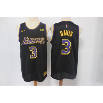 Men's Los Angeles Lakers #3 Anthony Davis Black Stitched NBA Jersey Men's Los Angeles Lakers #3 Anthony Davis Black Stitched NBA Jersey