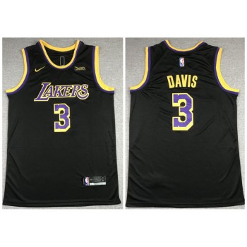 Men's Los Angeles Lakers #3 Anthony Davis Black Stitched NBA Jersey Men's Los Angeles Lakers #3 Anthony Davis Black Stitched NBA Jersey