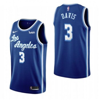 Men's Los Angeles Lakers #3 Anthony Davis Blue Classic Edition Swingman Stitched Jersey Men's Los Angeles Lakers #3 Anthony Davis Blue Classic Edition Swingman Stitched Jersey