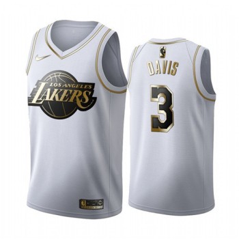 Men's Los Angeles Lakers #3 Anthony Davis White 2019 Golden Edition Stitched NBA Jersey Men's Los Angeles Lakers #3 Anthony Davis White 2019 Golden Edition Stitched NBA Jersey