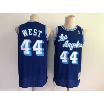 Men's Los Angeles Lakers #44 Jerry West Blue Throwback Stitched Jersey Men's Los Angeles Lakers #44 Jerry West Blue Throwback Stitched Jersey