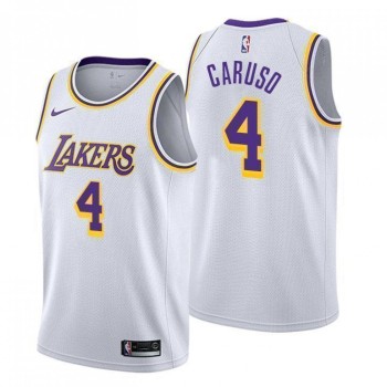 Men's Los Angeles Lakers #4 Alex Caruso White Stitched NBA Jersey Men's Los Angeles Lakers #4 Alex Caruso White Stitched NBA Jersey