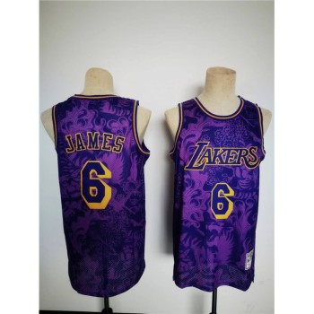 Men's Los Angeles Lakers #6 LeBron James 2022 Purple Lunar New Year Tiger CNY 4.0 HWC Stitched Basketball Jersey Men's Los Angeles Lakers #6 LeBron James 2022 Purple Lunar New Year Tiger CNY 4.0 HWC Stitched Basketball Jersey