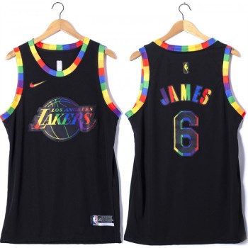Men's Los Angeles Lakers #6 LeBron James Black Stitched Basketball Jersey Men's Los Angeles Lakers #6 LeBron James Black Stitched Basketball Jersey