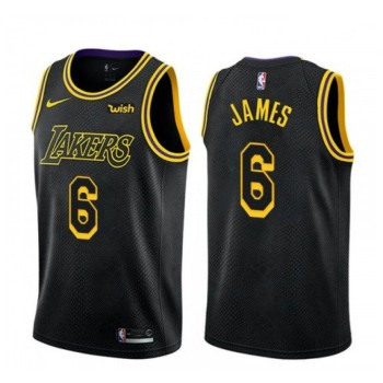 Men's Los Angeles Lakers #6 LeBron James Black Stitched NBA Jersey Men's Los Angeles Lakers #6 LeBron James Black Stitched NBA Jersey