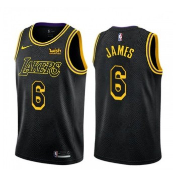 Men's Los Angeles Lakers #6 LeBron James Black Stitched NBA Jersey Men's Los Angeles Lakers #6 LeBron James Black Stitched NBA Jersey